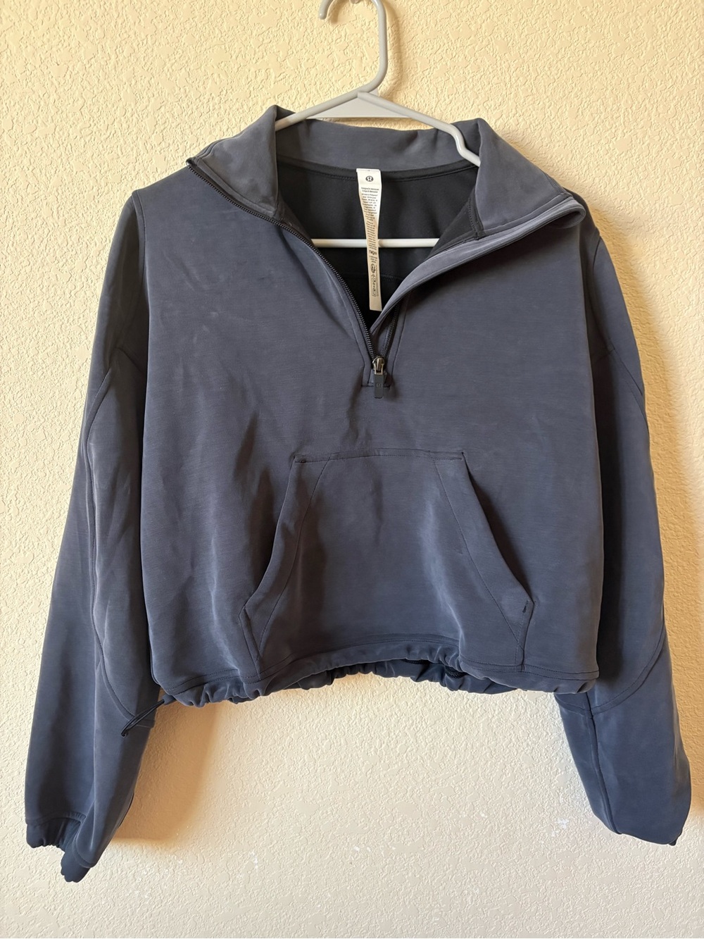 Lululemon Cropped Half-Zip Women's Pullover Sweatshirt - Slate Blue